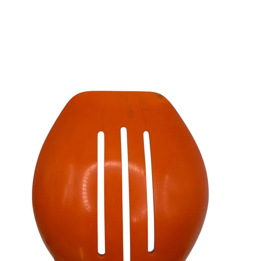 Rosti Melamine Slotted Serving Spoon Orange Modern Kitchen Utensil Made Denmark*